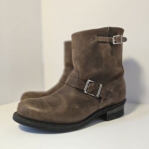Frye Brown Leather Heeled Boots